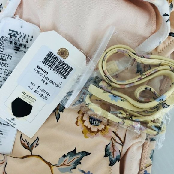 Billabong BNWT This Gypsy Cut Out One Piece Swimsuit Women's Size 12 RRP $120 - Picture 8 of 11